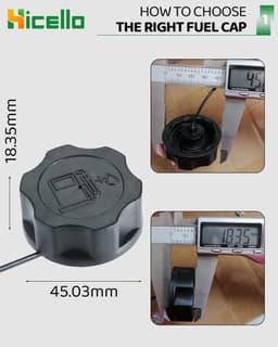 SnelShoppen - Tank Cover Set van 2 voor Bosmaaier, Grasmaaier 33CC, 43CC, 52CC, CG330, CG430 - Sterke Plastic Bescherming - 3.8 cm Binnenmaat - Tuinac — thumbnail 3