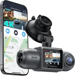 SnelShoppen - 4K Dashcam Dual Camera met GPS, Wi-Fi, Infrarood Nachtzicht, G-sensor, Parkeermodus, 2.5K + 1080P Beeldkwaliteit, Groothoeklens 170°, Su — thumbnail 1