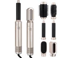 6-in-1 krultang, haarstyler, 6-in-1 haarstyler, krultang, warme lucht curler, 1000 W haarstyler, warme luchtborstel, warme luchtborstel met 6 reserves, voor het gladmaken van haar, drogen