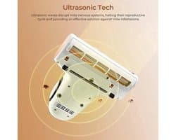 Dual-Cup Smart - Anti-Mite Cleaner Bedstofzuiger - 500W - 13KPa Zuigkracht - Ultrasone Tech - Huisstofmijt Sensor - UV-licht - 99,99% Mijtenverwijdering - Wit