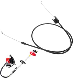 Grasmaaier gaspedaal pull motor zone controle kabel met Z-vorm bocht tuin gereedschap - zwart & zilver — thumbnail 4