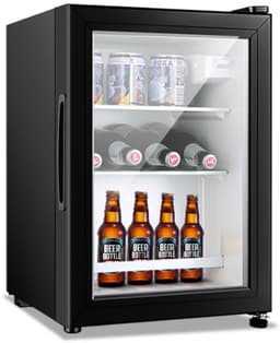 Vrijstaande mini-drankenkoelkast met één koelvak | Geschikt voor thuis en op kantoor voor het koelen van bier cocktails frisdranken en sappen | - Zwart — thumbnail 5