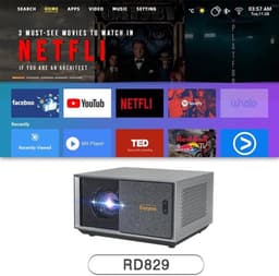 Everycom - RD829 - Beamer - Projector Beamer - Mini Meamer - 1920x1080dpi - Automatische focus - 5G - met WiFi - 12000lumens — thumbnail 5