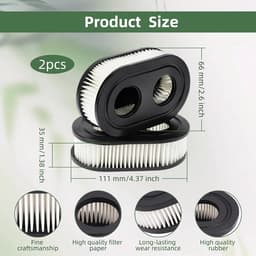 2 stuks luchtfilters voor grasmaaier, grasmaaier, luchtfilter voor grasmaaier, luchtfilterpatroon voor Briggs & - SnelShoppen — thumbnail 5