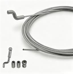 Grasmaaier gaskabel Ø 1,5 mm - inclusief Z-eindstuk en mantel - universele bowdenkabel - complete reparatieset - SnelShoppen — thumbnail 3