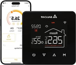 Slimme Thermostaat - Verwarming Regelaar - Energie Besparen - App Bediening - 3A - Zwart — thumbnail 1