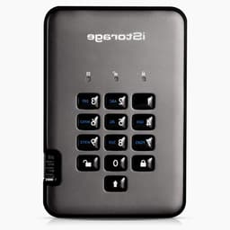 Externe SSD - Draagbare Schijf - Veilige Dataopslag - Wachtwoord Beveiligd - 12 x 8 x 1.5 cm - Grafiet — thumbnail 1
