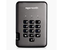 Externe SSD - Draagbare Schijf - Veilige Dataopslag - Wachtwoord Beveiligd - 12 x 8 x 1.5 cm - Grafiet