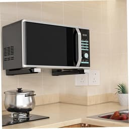 Magnetron Wandrek - Magnetronhouder Ovenrek - Keuken Organiseren - Verstelbaar Opvouwbaar - 22-40 cm - Zilver — thumbnail 3