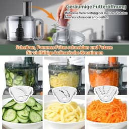 Keukenmachine Blender - Keukenrobot Mixer - Eten Bereiden - Krachtige 1500W Motor - 2.5L Hakmolen - Zwart — thumbnail 3