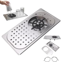Bar Spoelbak - Glasreiniger Kanspoeler - Snel Glazen Wassen - Hogedruk Reiniging - 325 cm - Roestvrij Staal — thumbnail 1