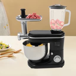 Keukenmachine Roestvrijstalen Kom - 1500 W Vermogen - 6 Liter Inhoud - Roestvrij Staal - Multifunctionele Standmixer — thumbnail 2