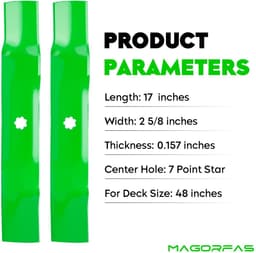 Maaimes voor grasmaaier - 3 stuks - 48 inch — thumbnail 2