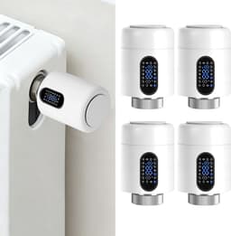 Radiator Thermostaat WiFi – Raamdetectie, Vorstbeveiliging en Kinderslot – Wit – 4-pack — thumbnail 1