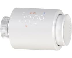 Slimme Thermostaat - Radiatorkraan Regelaar - Energie Besparen - App en Spraakbediening - M30 x 1.5mm - Wit