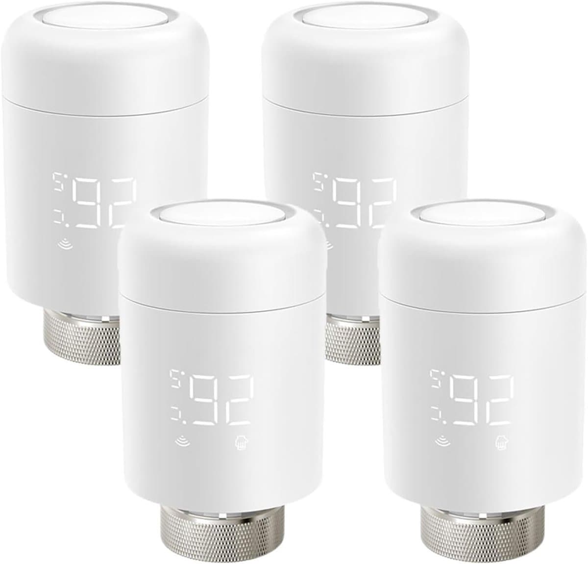 Radiator Actuator - Thermostaat Klep - Verwarming Regelen - App Bediening - 4 Stuks - Wit — afbeelding 1