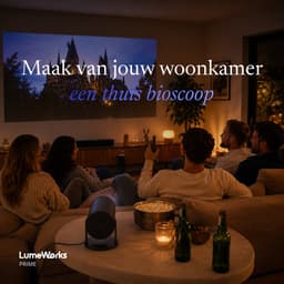 LumeWorks Prime Beamer - Full HD 1080p Mini Beamer met WiFi en Bluetooth - Ingebouwde Apps (Netflix, YouTube) - Tot 150 inch Projectie — thumbnail 4