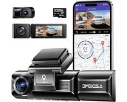 Auto Dashcam - Rijcamera Recorder - Veilige Rit - Voor en Achter - 4K GPS WiFi - Zwart