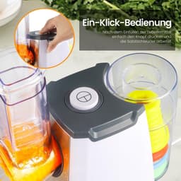 Elektrische groentesnijder - Roestvrij staal - 5-in-1 met Verwisselbare Trommelmessen - Voor Snijden en Raspen in de Keuken — thumbnail 3