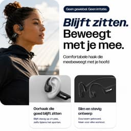 Variogoods Zwemkoptelefoon - Bone Conduction Headphone met MP3 Speler - Bluetooth - IP68 Waterdicht - Open Ear Sport Oortjes - Draadloze Sportkoptelefoon - 6 Uur Batterij - Waterdichte Hardloop Oordopjes - Zwemmen, Hardlopen & Fietsen - Zwart — thumbnail 4