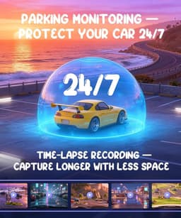 Dashcam 2K - Autocamera Videorecorder - Verkeersveiligheid Monitoren - Spraakbesturing - 32 GB SD-kaart - Zwart — thumbnail 4