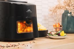 Heteluchtfriteuse - Airfryer - Gezond Frituren - Met Kijkvenster - 43 Liter - Zwart — thumbnail 3