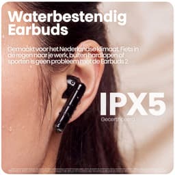 Phreeze EarBuds 2 - Bluetooth Oordopjes - Earbuds - Volledig Draadloze Oordopjes - Oortjes voor Draadloos Muziek Luisteren, Bellen & Sporten - Zwart — thumbnail 2