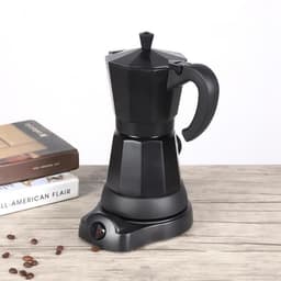 LISM-Draagbaar elektrisch koffiezetapparaat - 300 ml - Capaciteit voor 3 kopjes - Zwart — thumbnail 1