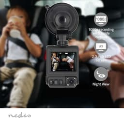Dashcam - Autocamera Rijcamera - Veiligheid Onderweg - Dubbele Camera - 4K Resolutie - Zwart — thumbnail 3