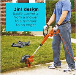Grasmaaier - Grastrimmer - Gazon Onderhoud - Handmatig - 305 cm - Zwart Oranje — thumbnail 5