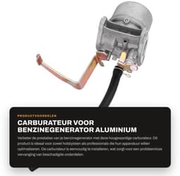 Carburateur voor Benzinegenerator - Aluminium - Eenvoudig te installeren - Grasmaaier Onderdelen - Verhoog je machinevermogen - Geschikt... — thumbnail 1