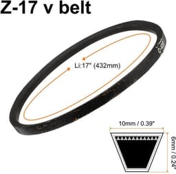 V-riem - Rubber drive belt - 432 mm lengte - Duurzaam en flexibel - Geschikt voor diverse apparaten - Ideaal voor grasmaaier en boormachine — thumbnail 3