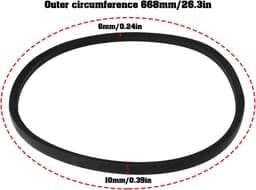 Grasmaaier Aandrijfsnaar 670mm - 10mm Breed - Vervangingsonderdeel - Zorg voor een soepele aandrijving - ShopVlot — thumbnail 3