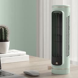 Persoonlijke Air Cooler - Mini Airco - Ruimte Koelen - Stille Werking - 21x8x6cm - Lichtgroen — thumbnail 4