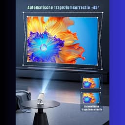 QIN® Draagbare beamer - Beamer - Projector - Mini Beamer - Wit - 10cm x 10cm x 15cm — thumbnail 5