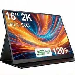 UPERFECT 2K 16'' draagbare monitor 2560*1600 QHD 120Hz extern scherm USB-C Mini HDMI 1200:1 voor laptop, pc, smartphone, Switch — thumbnail 1
