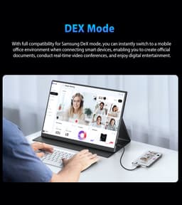 UPERFECT 2K 16'' draagbare monitor 2560*1600 QHD 120Hz extern scherm USB-C Mini HDMI 1200:1 voor laptop, pc, smartphone, Switch — thumbnail 5