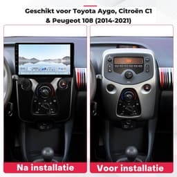 Boscer 2 Din Autoradio - Geschikt voor Toyota Aygo, Citroën C1 & Peugeot 108 (2014-2021) - Draadloos Apple CarPlay & Android Auto - 8-Core Snapdragon - 10.1 Inch HD Touchscreen - WiFi, Bluetooth & USB - Achteruitrijcamera & Microfoon — thumbnail 3
