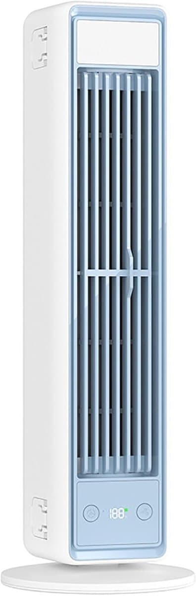 Draadloze torenventilator voor wandmontage - 3-in-1 ontwerp (vloer/bureau/wandmontage) - Vloerventilator - USB-aansluiting - Mini draagbare airconditioner - Afneembare voet - Zwenkfunctie - Vijf windsnelheden - Geschikt voor kantoren en woningen — afbeelding 1