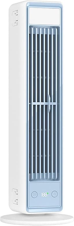 Draadloze torenventilator voor wandmontage - 3-in-1 ontwerp (vloer/bureau/wandmontage) - Vloerventilator - USB-aansluiting - Mini draagbare airconditioner - Afneembare voet - Zwenkfunctie - Vijf windsnelheden - Geschikt voor kantoren en woningen — thumbnail 1