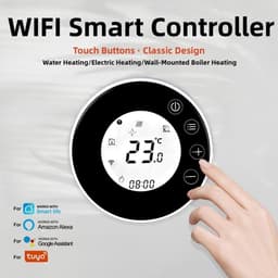 Slimme Thermostaat - Programmeerbare Regelaar - Energie Besparen - App Bediening - 11 x 10 x 6.8 cm - Wit — thumbnail 3