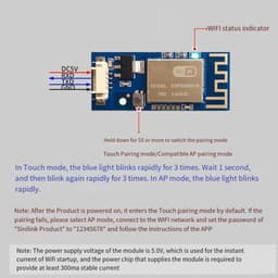 WLAN Module - App Bediening - Thermostaat Controle - Modbus Protocol - DC 5V - Blauw — thumbnail 5