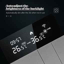 Intelligente thermostaat - Wifi regelaar - Comfort regelen - App en stembediening - 9.5 cm - Wit — thumbnail 4