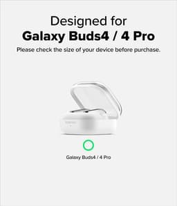 Ringke Silicone Hoesje Geschikt voor Samsung Galaxy Buds 4 / 4 Pro - Siliconen Cover - Karabijnhaak - Case Roze — thumbnail 4