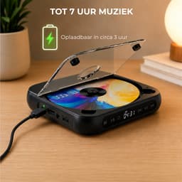 Somstyle Draagbare CD Speler met Bluetooth - EA100 - 3.5 MM Aux - Discman - CD / CD-R / CD-RW - MP3 - Zwart — thumbnail 3