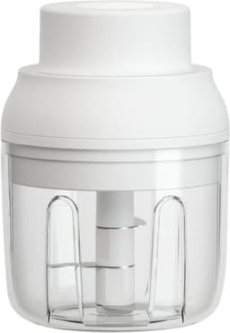 Elektrische mini-hakmolen - Draadloze keukenmachine - Snel ingrediënten hakken - Krachtige drie-bladige vaan - 250 ml - Wit — thumbnail 1