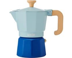 La Cafetière - Venice Percolator - Aluminium - Hemelsblauw - 3 Kops - 150ml