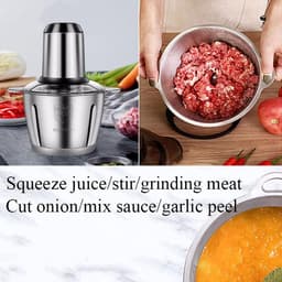 Keuken Gehaktmolen - Vleesmixer - Ingrediënten Fijnmaken - 300 Watt Kracht - 3L Kom - Zwart — thumbnail 5