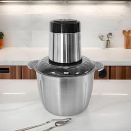 Vlees Hakker - Keukenmachine - Maaltijdvoorbereiding - Dubbel 4-messensysteem - 2L Capaciteit - Zilverkleurig — thumbnail 4