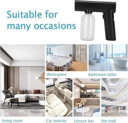 SnelShoppen - Draadloze Steam Gun - Elektrische Vernevelaar - Nano Spray Gun - Oplaadbare Water Spray Nebulizer - Ergonomisch en Lichtgewicht - Zwart — thumbnail 3